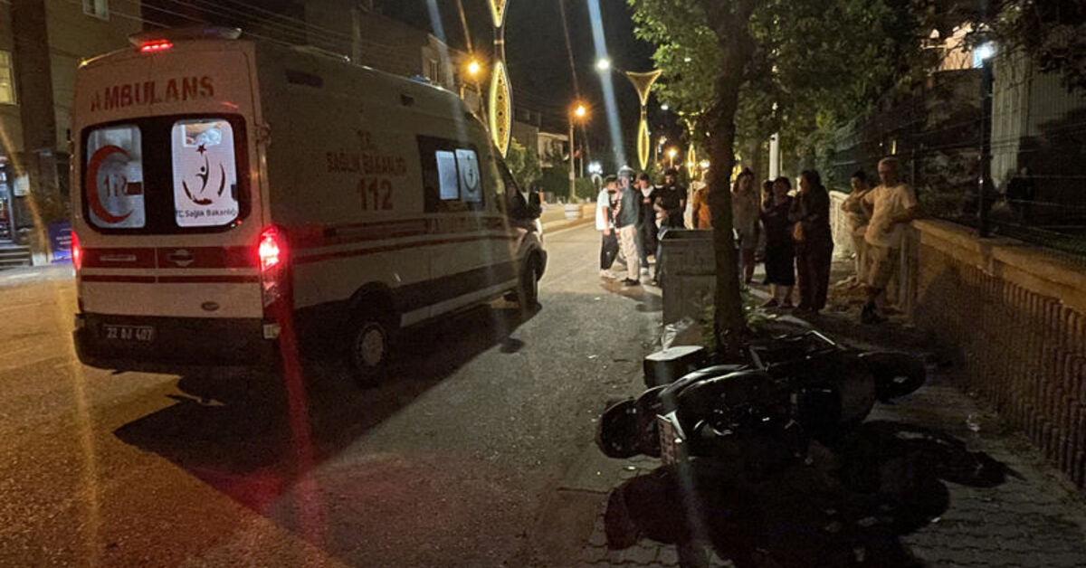 Edirne’de motosiklet ile otomobil çarpıştı: 2 yaralı